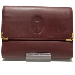 Must De Cartier Leather Trifold Wallet Authentic